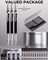 2mm Metal Mechanical Pencil Set with Case, 3PCS Lead Pencil Holder 2.0 mm with 144PCS Lead Refills (4H 2H HB 2B 4B 6B Color), Eraser, Sharpener for Drafting Writing Drawing Sketching